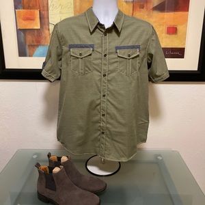 Hard Edge Casual Men’s Button Down Shirt